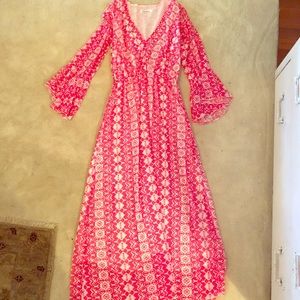 Super cute pink pattern maxi